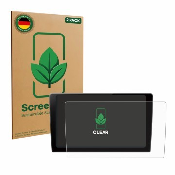 Face avant d’un emballage produit avec le logo de la marque ScreenLeaf. À côté, l’appareil Pioneer SPH-PF97BT est représenté a