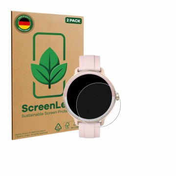 Parte frontale di una confezione del prodotto con il logo del marchio ScreenLeaf. Accanto è raffigurato il dispositivo KIBFLE 