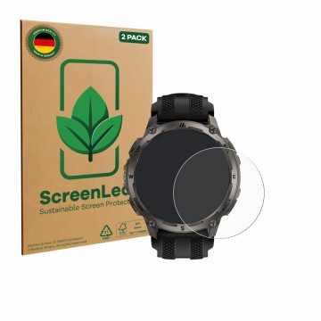 Vorderseite einer Produktverpackung mit dem Markenlogo ScreenLeaf. Daneben ist das Gerät Kospet Tank T4C mit dem zugehörigen D
