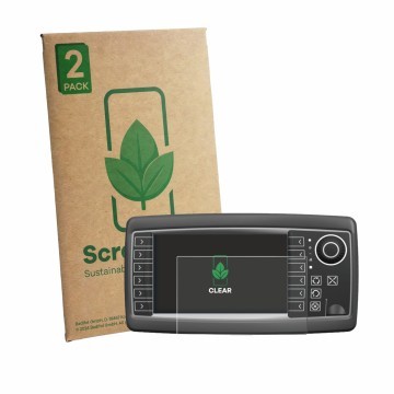 Parte frontal de un envase de producto con el logotipo de la marca ScreenLeaf. Al lado se muestra el dispositivo Wachendorff O
