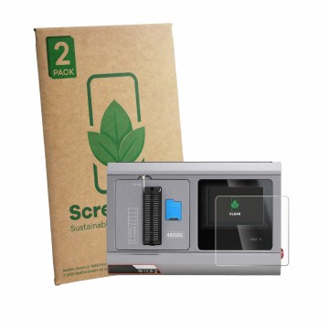 Vorderseite einer Produktverpackung mit dem Markenlogo ScreenLeaf. Daneben ist das Gerät Xhorse Multi-Prog mit dem zugehörigen