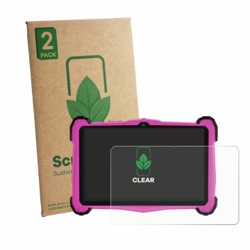 Vorderseite einer Produktverpackung mit dem Markenlogo ScreenLeaf. Daneben ist das Gerät EagleSoar E_764_EEA-P mit dem zugehör