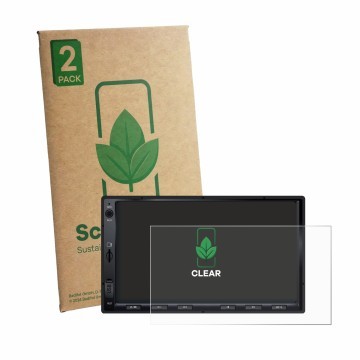 Vorderseite einer Produktverpackung mit dem Markenlogo ScreenLeaf. Daneben ist das Gerät Atoto A5LG2A7T 7