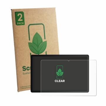 Vorderseite einer Produktverpackung mit dem Markenlogo ScreenLeaf. Daneben ist das Gerät Whitedeer YXG13BK 10.1