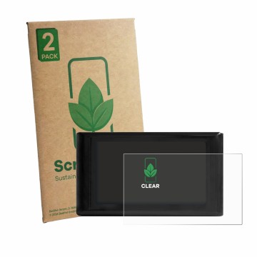 Face avant d’un emballage produit avec le logo de la marque ScreenLeaf. À côté, l’appareil Luocute S966 est représenté avec la