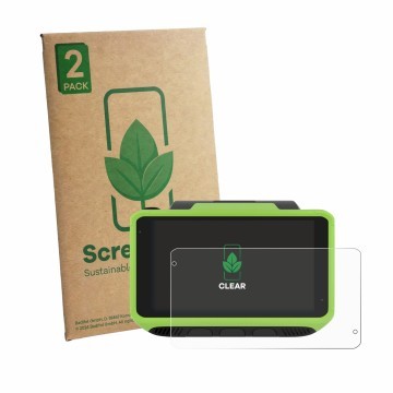 Parte frontale di una confezione del prodotto con il logo del marchio ScreenLeaf. Accanto è raffigurato il dispositivo Zebra W