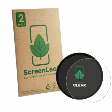 Vorderseite einer Produktverpackung mit dem Markenlogo ScreenLeaf. Daneben ist das Gerät Triumph Trident 660 2021+ mit dem zug