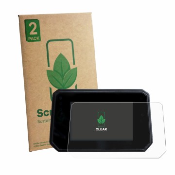 Parte frontale di una confezione del prodotto con il logo del marchio ScreenLeaf. Accanto è raffigurato il dispositivo Yamaha 