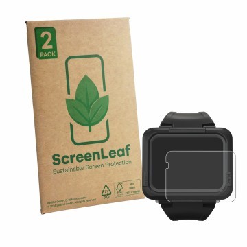 Vorderseite einer Produktverpackung mit dem Markenlogo ScreenLeaf. Daneben ist das Gerät Shearwater Peregrine TX mit dem zugeh