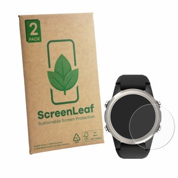 Face avant d’un emballage produit avec le logo de la marque ScreenLeaf. À côté, l’appareil Shearwater TERN est représenté avec