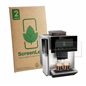 Parte frontale di una confezione del prodotto con il logo del marchio ScreenLeaf. Accanto è raffigurato il dispositivo Siemens