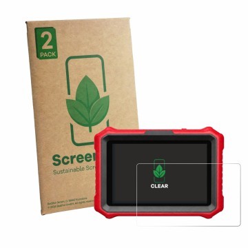 Parte frontal de un envase de producto con el logotipo de la marca ScreenLeaf. Al lado se muestra el dispositivo KINGBOLEN K8 