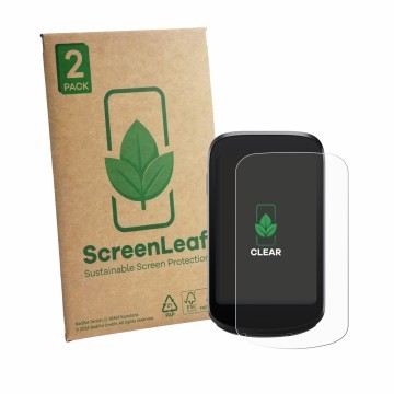 Face avant d’un emballage produit avec le logo de la marque ScreenLeaf. À côté, l’appareil iGPSPORT BSC500 est représenté avec