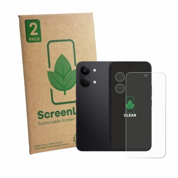 Vorderseite einer Produktverpackung mit dem Markenlogo ScreenLeaf. Daneben ist das Gerät Xiaomi Poco X8 Pro Max (Display+Kamer