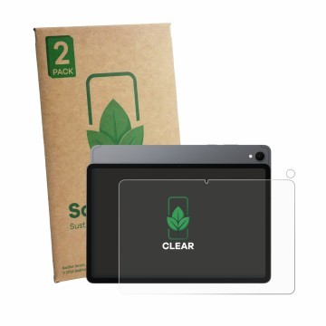 Vorderseite einer Produktverpackung mit dem Markenlogo ScreenLeaf. Daneben ist das Gerät Samsung Galaxy Tab S11 (Display+Kamer