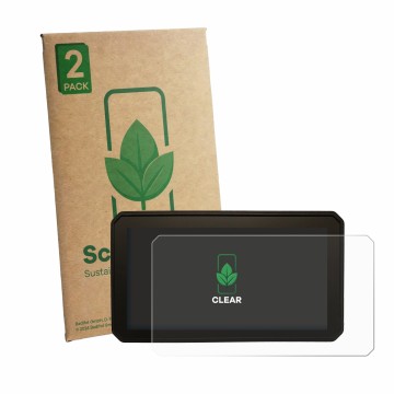 Parte frontale di una confezione del prodotto con il logo del marchio ScreenLeaf. Accanto è raffigurato il dispositivo Interph