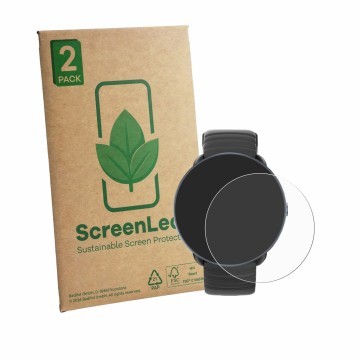 Parte frontal de un envase de producto con el logotipo de la marca ScreenLeaf. Al lado se muestra el dispositivo Parsonver PSS