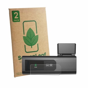 Parte frontale di una confezione del prodotto con il logo del marchio ScreenLeaf. Accanto è raffigurato il dispositivo Wolfbox