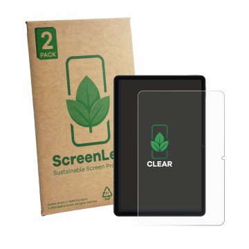 Vorderseite einer Produktverpackung mit dem Markenlogo ScreenLeaf. Daneben ist das Gerät Xiaomi Redmi Pad 2 SE mit dem zugehör