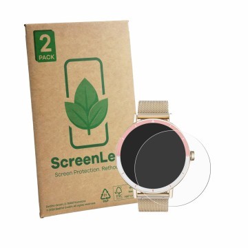 Parte frontale di una confezione del prodotto con il logo del marchio ScreenLeaf. Accanto è raffigurato il dispositivo Keeponf