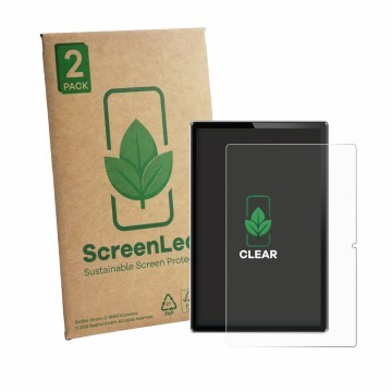 Parte frontale di una confezione del prodotto con il logo del marchio ScreenLeaf. Accanto è raffigurato il dispositivo Simplor