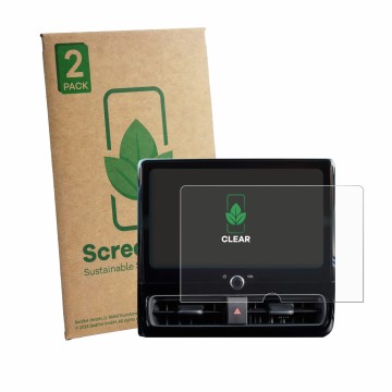 Vorderseite einer Produktverpackung mit dem Markenlogo ScreenLeaf. Daneben ist das Gerät Toyota Yaris Cross 2024 Smart Connect