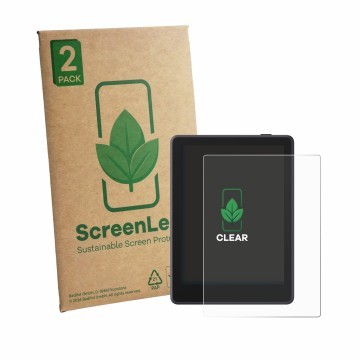 Vorderseite einer Produktverpackung mit dem Markenlogo ScreenLeaf. Daneben ist das Gerät Boox Go 6 Gen II mit dem zugehörigen 