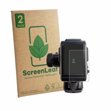 Face avant d’un emballage produit avec le logo de la marque ScreenLeaf. À côté, l’appareil Spektrum iXSR Plus est représenté a