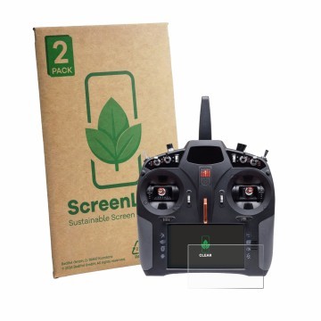 Parte frontale di una confezione del prodotto con il logo del marchio ScreenLeaf. Accanto è raffigurato il dispositivo Spektru