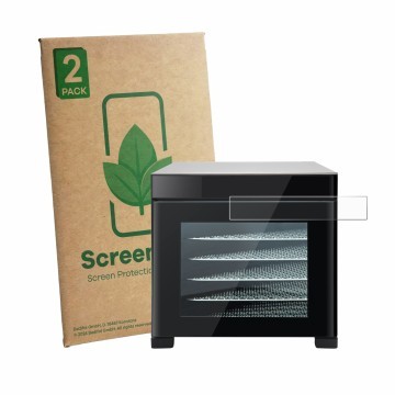 Vorderseite einer Produktverpackung mit dem Markenlogo ScreenLeaf. Daneben ist das Gerät Cosori CP267-FD mit dem zugehörigen D