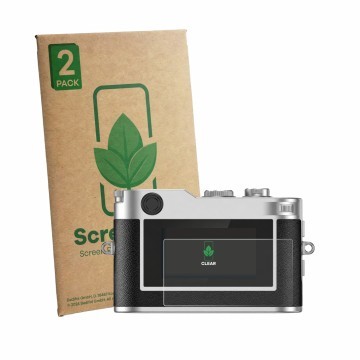 Parte frontale di una confezione del prodotto con il logo del marchio ScreenLeaf. Accanto è raffigurato il dispositivo Rollei 