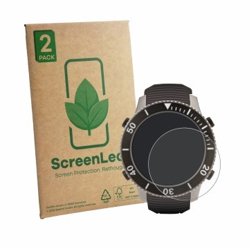Face avant d’un emballage produit avec le logo de la marque ScreenLeaf. À côté, l’appareil SCUBAPRO Galileo G3 Ti est représen