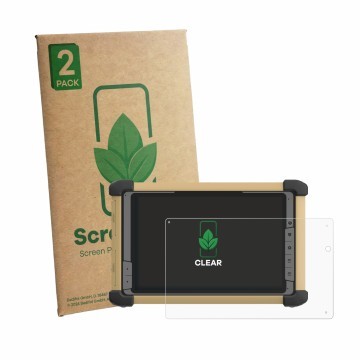 Face avant d’un emballage produit avec le logo de la marque ScreenLeaf. À côté, l’appareil DT Research DT381RP est représenté 