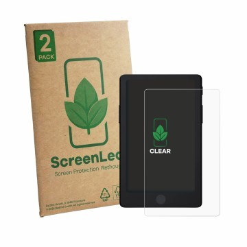 Front side of a product packaging with the brand logo ScreenLeaf. Next to it is the device Xteink X4 Pro shown with the corres