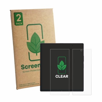 Parte frontale di una confezione del prodotto con il logo del marchio ScreenLeaf. Accanto è raffigurato il dispositivo Samsung