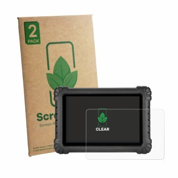 Face avant d’un emballage produit avec le logo de la marque ScreenLeaf. À côté, l’appareil Autel MaxiSYS MS906 MAX est représe
