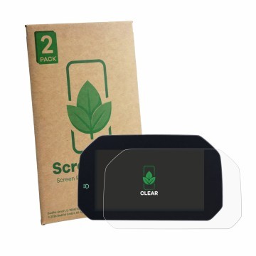 Parte frontale di una confezione del prodotto con il logo del marchio ScreenLeaf. Accanto è raffigurato il dispositivo BMW F 4