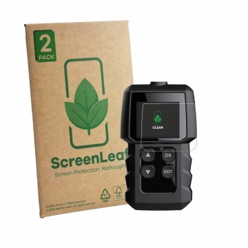 Vorderseite einer Produktverpackung mit dem Markenlogo ScreenLeaf. Daneben ist das Gerät Topdon ArtiLink 300 mit dem zugehörig