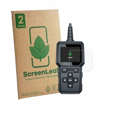Vorderseite einer Produktverpackung mit dem Markenlogo ScreenLeaf. Daneben ist das Gerät Topdon ArtiLink 400 mit dem zugehörig