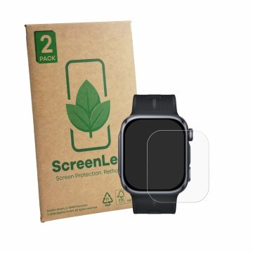 Vorderseite einer Produktverpackung mit dem Markenlogo ScreenLeaf. Daneben ist das Gerät Huawei Watch D3 mit dem zugehörigen D