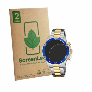 Front side of a product packaging with the brand logo ScreenLeaf. Next to it is the device Lotus 18801 shown with the correspo
