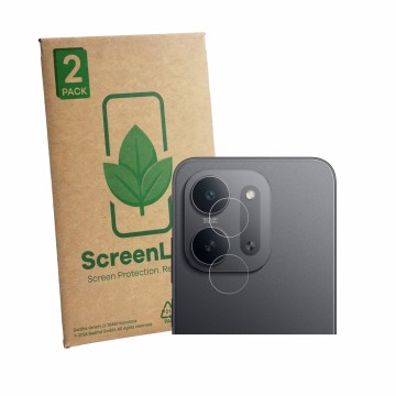Face avant d’un emballage produit avec le logo de la marque ScreenLeaf. À côté, l’appareil Xiaomi Redmi 17C 5G (Caméra UNIQUEM