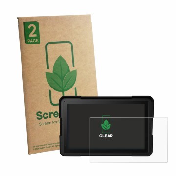 Front side of a product packaging with the brand logo ScreenLeaf. Next to it is the device BakerMiche 7