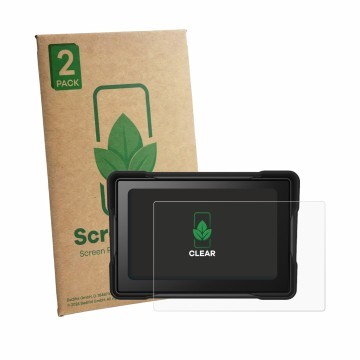 Vorderseite einer Produktverpackung mit dem Markenlogo ScreenLeaf. Daneben ist das Gerät Lapiglo 5