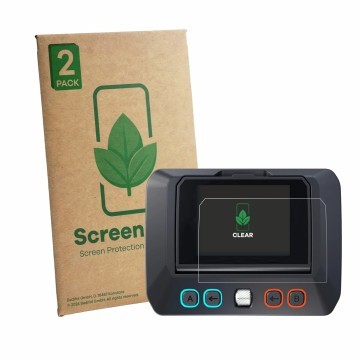 Face avant d’un emballage produit avec le logo de la marque ScreenLeaf. À côté, l’appareil SkyRc D8neo est représenté avec la 
