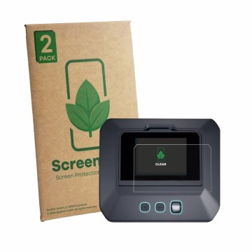 Face avant d’un emballage produit avec le logo de la marque ScreenLeaf. À côté, l’appareil SkyRc Q500neo est représenté avec l