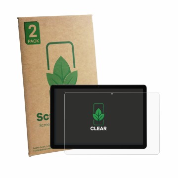 Parte frontal de un envase de producto con el logotipo de la marca ScreenLeaf. Al lado se muestra el dispositivo Alldocube iPl