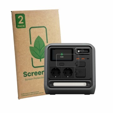 Parte frontale di una confezione del prodotto con il logo del marchio ScreenLeaf. Accanto è raffigurato il dispositivo DJI Pow