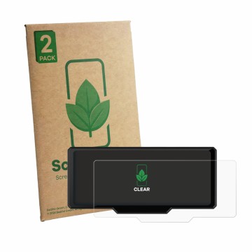 Vorderseite einer Produktverpackung mit dem Markenlogo ScreenLeaf. Daneben ist das Gerät Carpuride W619B 6.86