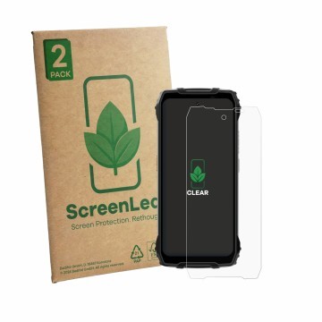 Vorderseite einer Produktverpackung mit dem Markenlogo ScreenLeaf. Daneben ist das Gerät Blackview Oscal Pilot 3 mit dem zugeh